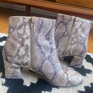 Snakeskin Booties